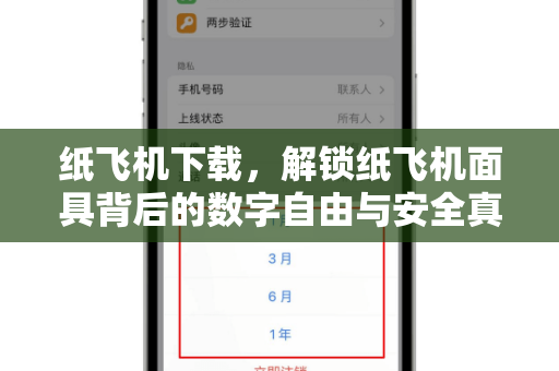 纸飞机下载，解锁纸飞机面具背后的数字自由与安全真相