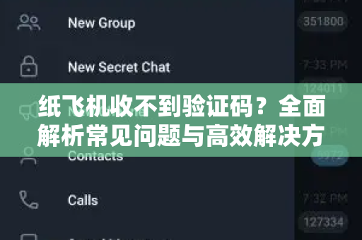 纸飞机收不到验证码？全面解析常见问题与高效解决方案