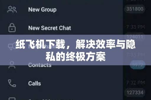 纸飞机下载，解决效率与隐私的终极方案