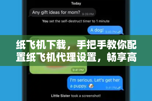 纸飞机下载，手把手教你配置纸飞机代理设置，畅享高速网络