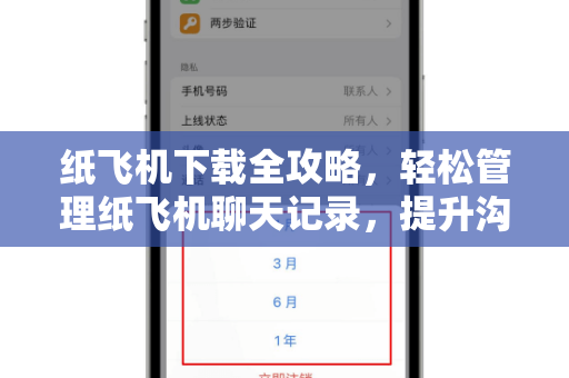 纸飞机下载全攻略，轻松管理纸飞机聊天记录，提升沟通效率