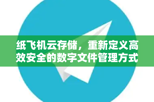 纸飞机云存储，重新定义高效安全的数字文件管理方式