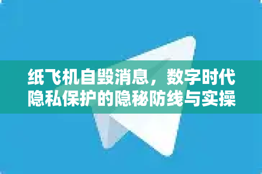 纸飞机自毁消息，数字时代隐私保护的隐秘防线与实操指南