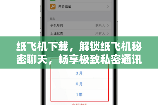 纸飞机下载，解锁纸飞机秘密聊天，畅享极致私密通讯体验