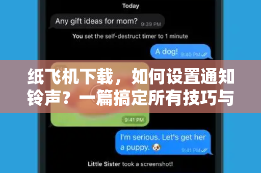 纸飞机下载，如何设置通知铃声？一篇搞定所有技巧与常见问题-第1张图片-纸飞机官网 - 安全加密聊天社交软件 | 纸飞机电脑版·PC桌面版