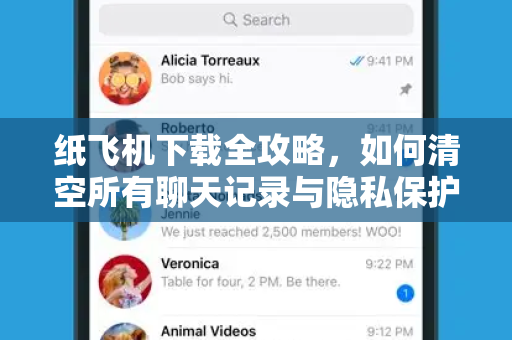 纸飞机下载全攻略，如何清空所有聊天记录与隐私保护指南-第1张图片-纸飞机官网 - 安全加密聊天社交软件 | 纸飞机电脑版·PC桌面版