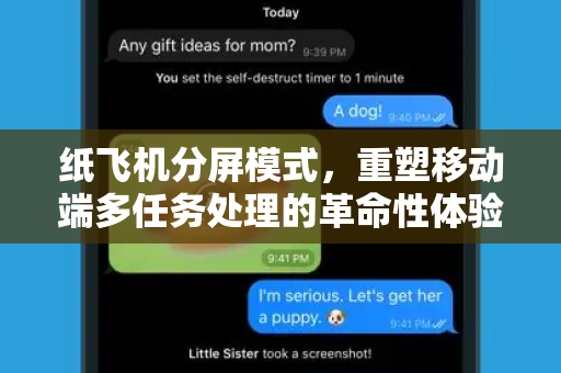 纸飞机分屏模式,重塑移动端多任务处理的革命性体验-第1张图片-纸飞机官网 - 安全加密聊天社交软件 | 纸飞机电脑版·PC桌面版 纸飞机分屏模式,重塑移动端多任务处理的革命性体验-第1张图片-纸飞机官网 - 安全加密聊天社交软件 | 纸飞机电脑版·PC桌面版
