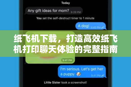 纸飞机下载，打造高效纸飞机打印聊天体验的完整指南