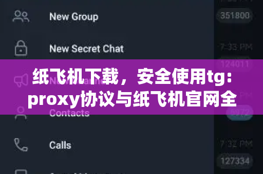 纸飞机下载，安全使用tg:proxy协议与纸飞机官网全攻略-第1张图片-纸飞机官网 - 安全加密聊天社交软件 | 纸飞机电脑版·PC桌面版